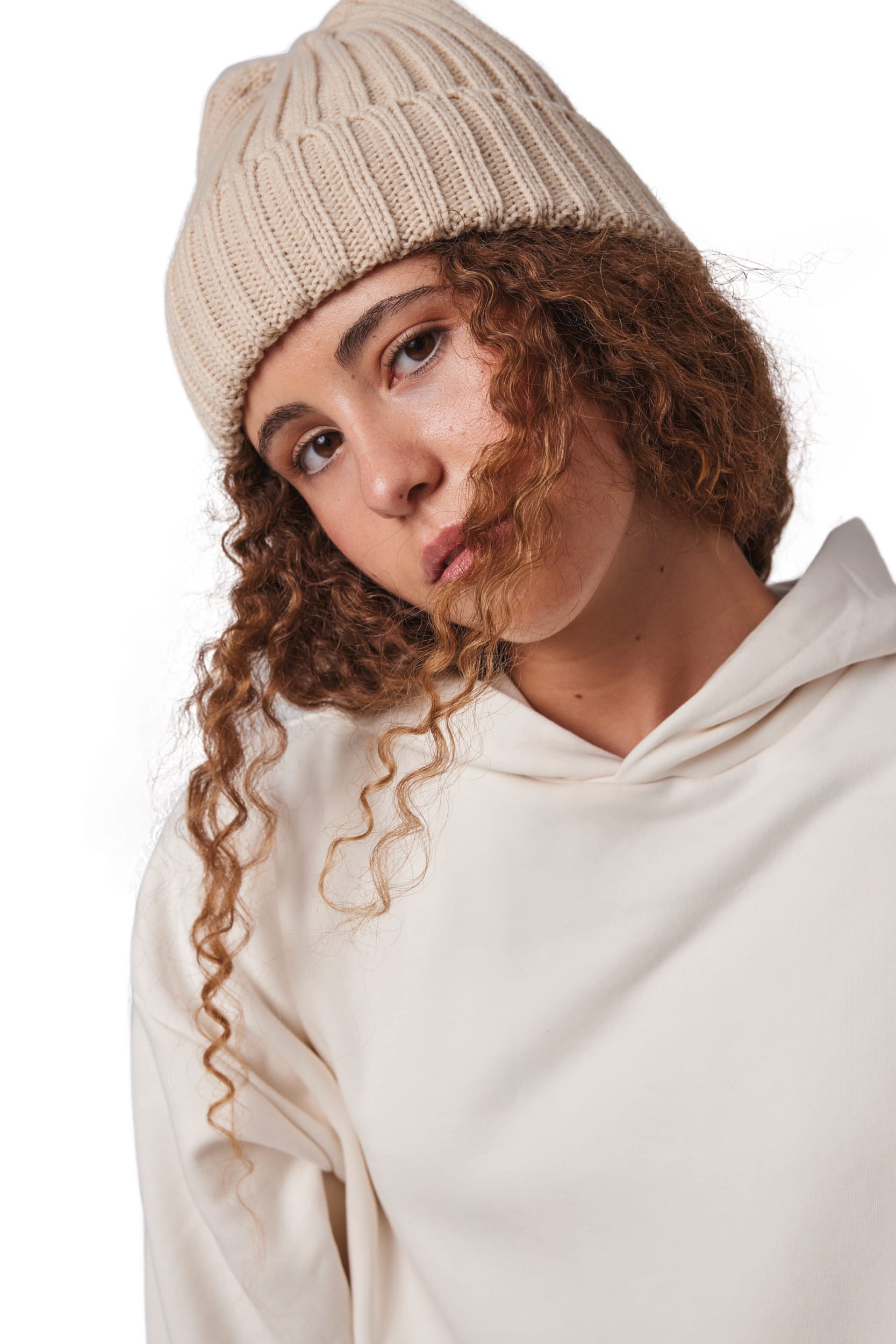 Bonnet à doubles côtes avec revers en mélange de polyester recyclé Polylana® | KP953