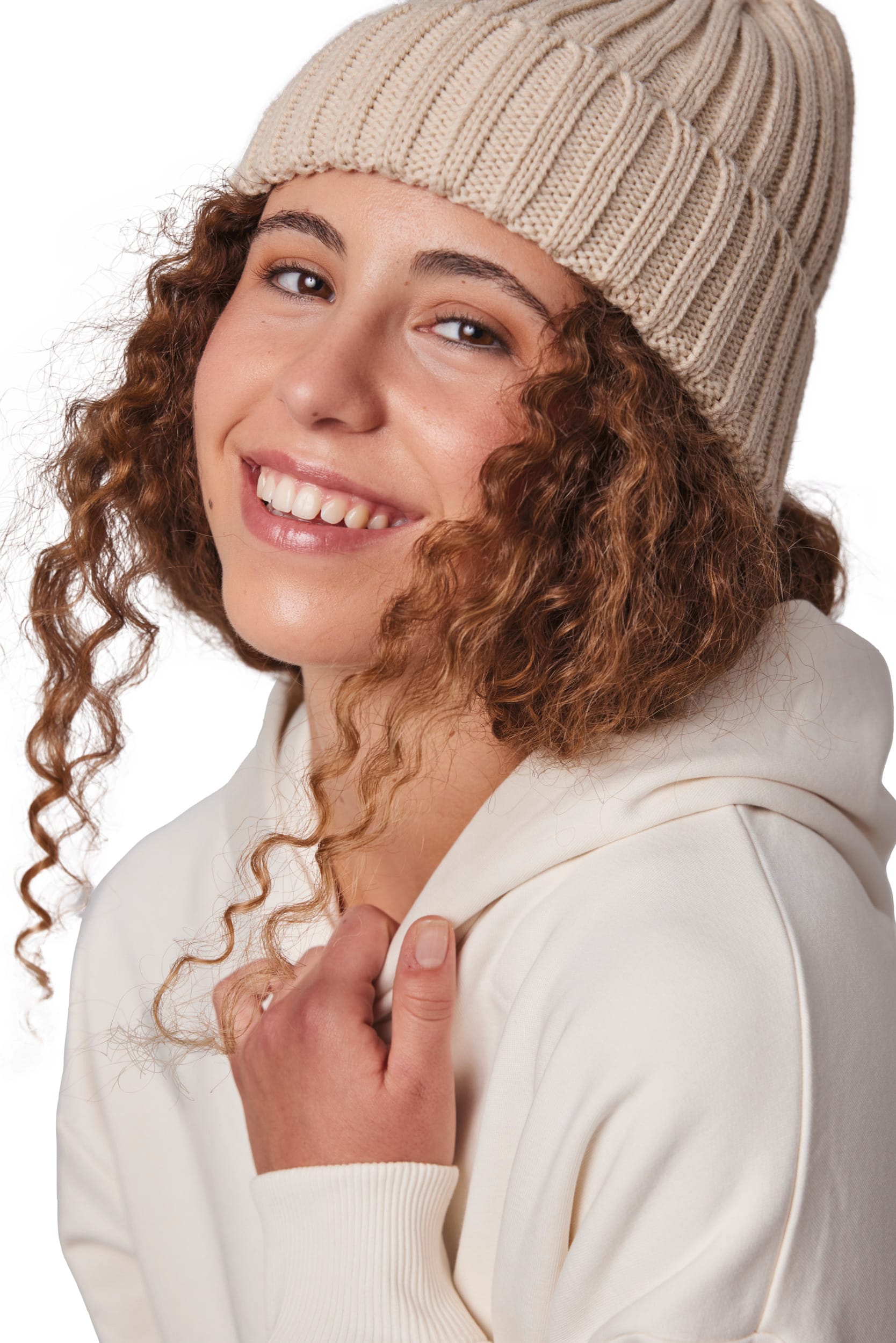 Bonnet à doubles côtes avec revers en mélange de polyester recyclé Polylana® | KP953