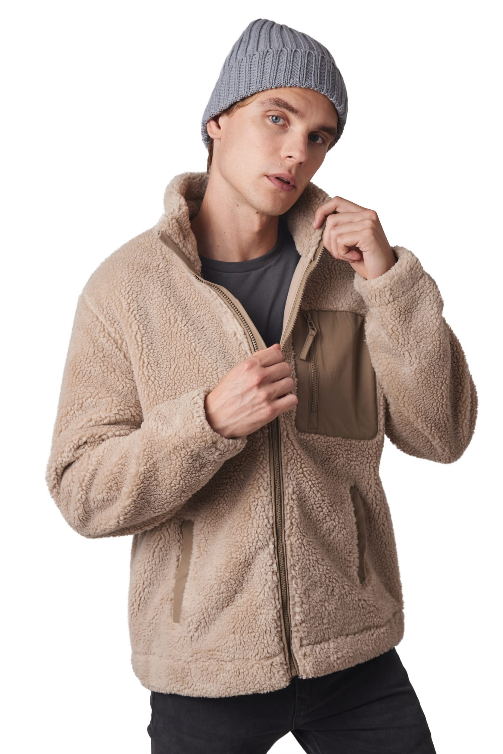 Bonnet à doubles côtes avec revers en mélange de polyester recyclé Polylana® | KP953