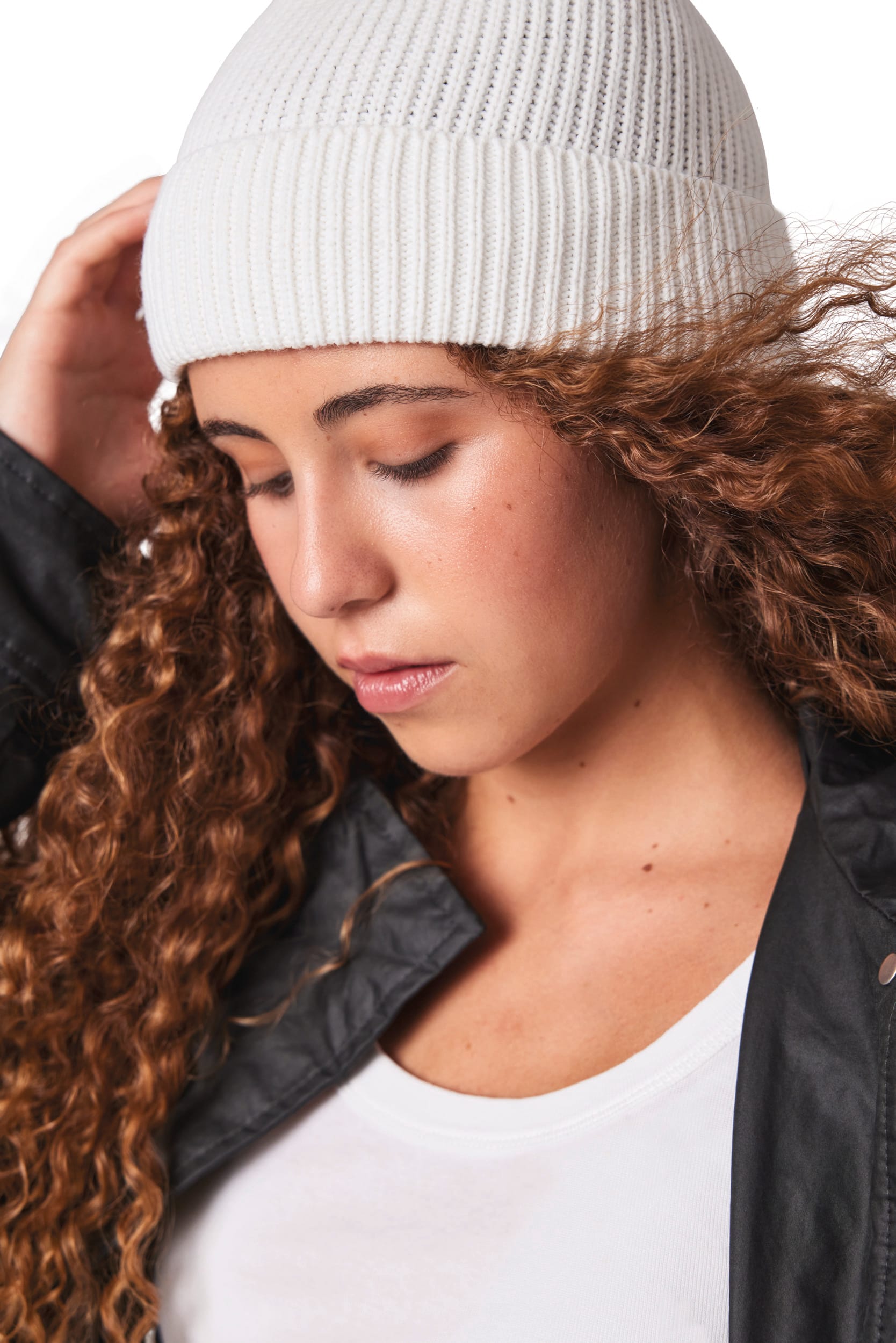Bonnet côtelé à revers en mélange de polyester recyclé Polylana® | KP950