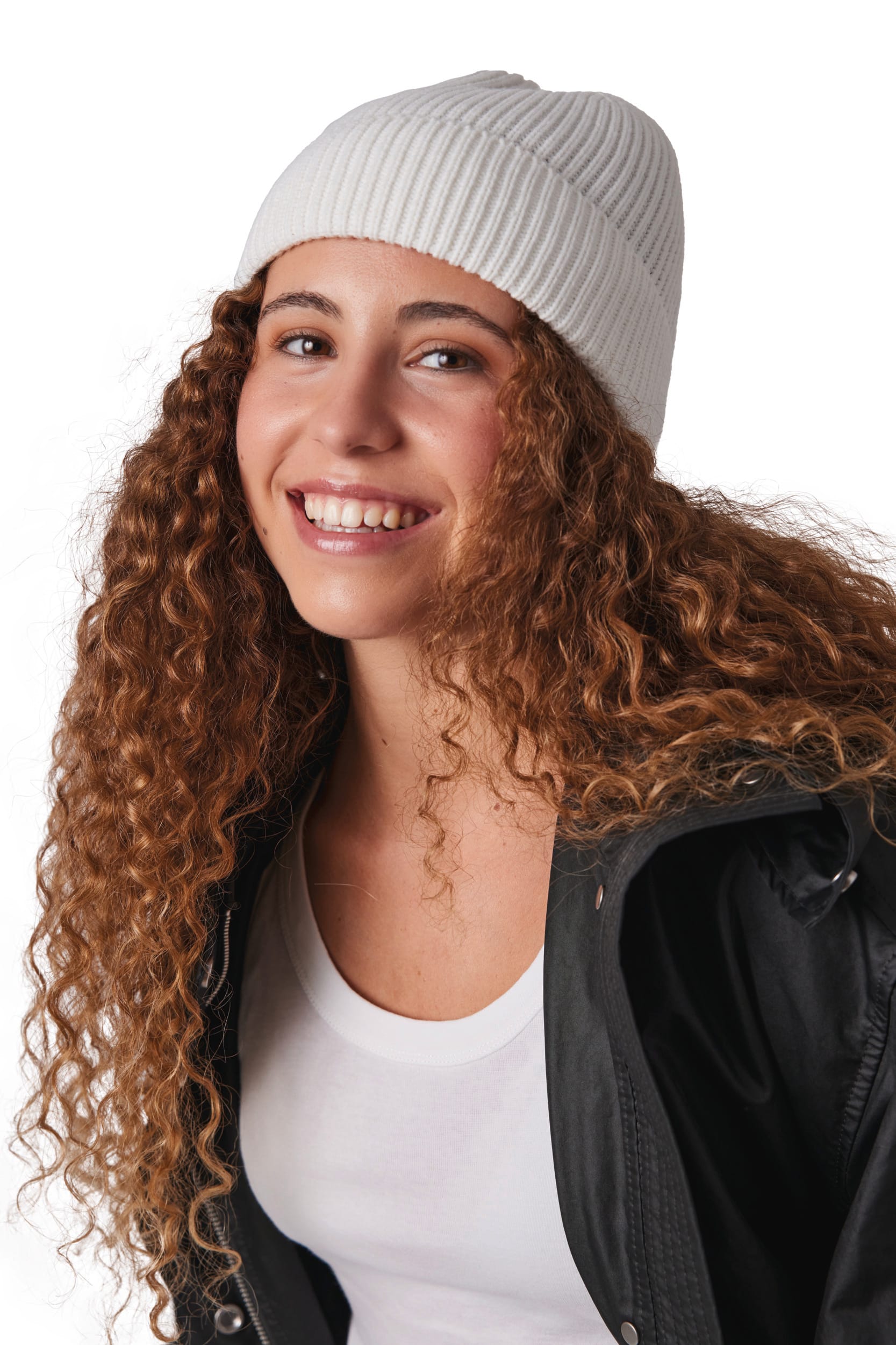 Bonnet côtelé à revers en mélange de polyester recyclé Polylana® | KP950