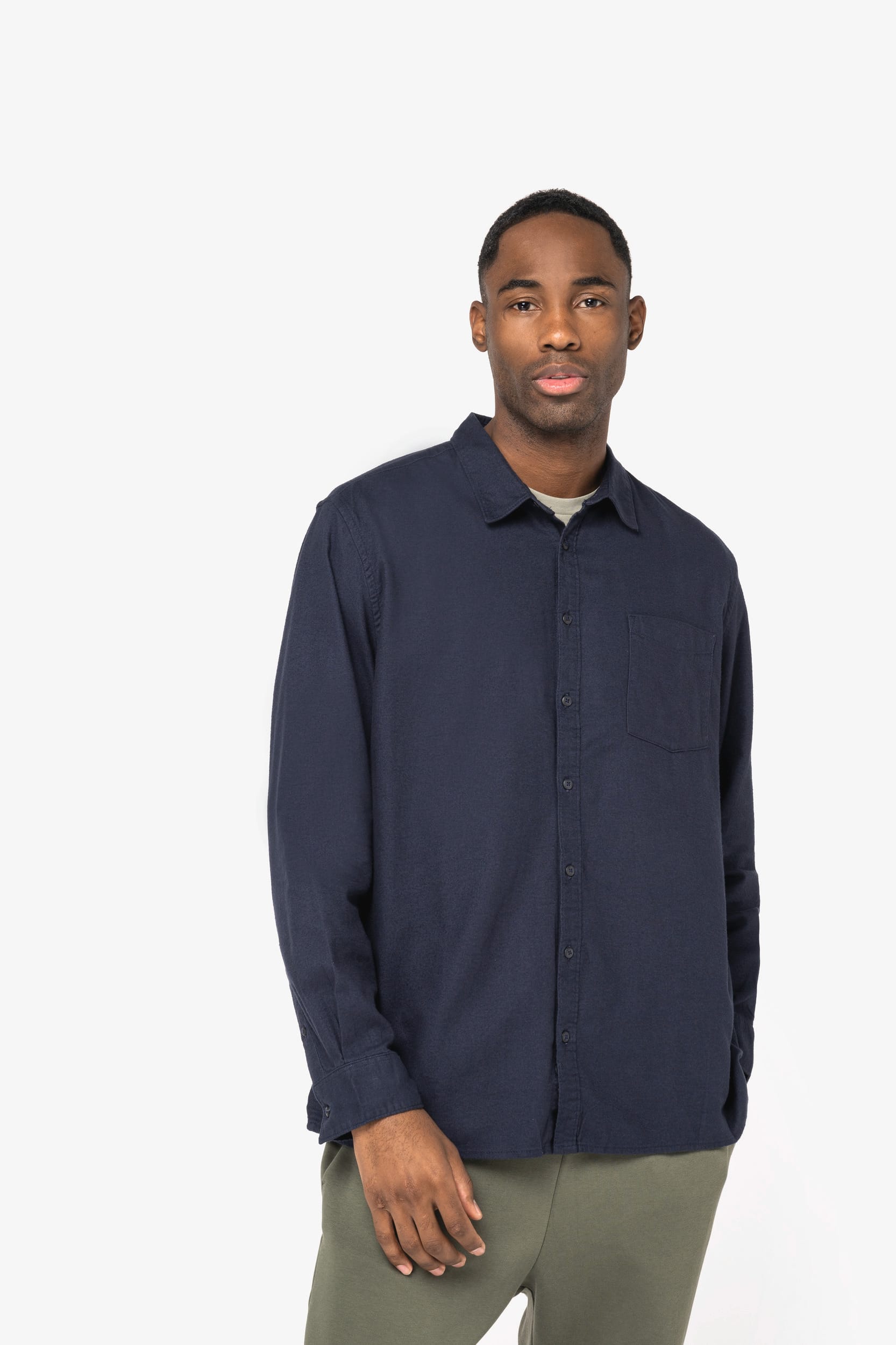 Chemise en flanelle écologique pour homme - 170 g/m² - NS520