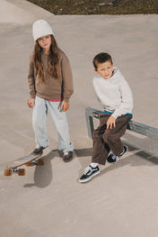 Sweat-shirt à col rond Oversized en coton biologique pour enfants – 300 g/m² – NS437