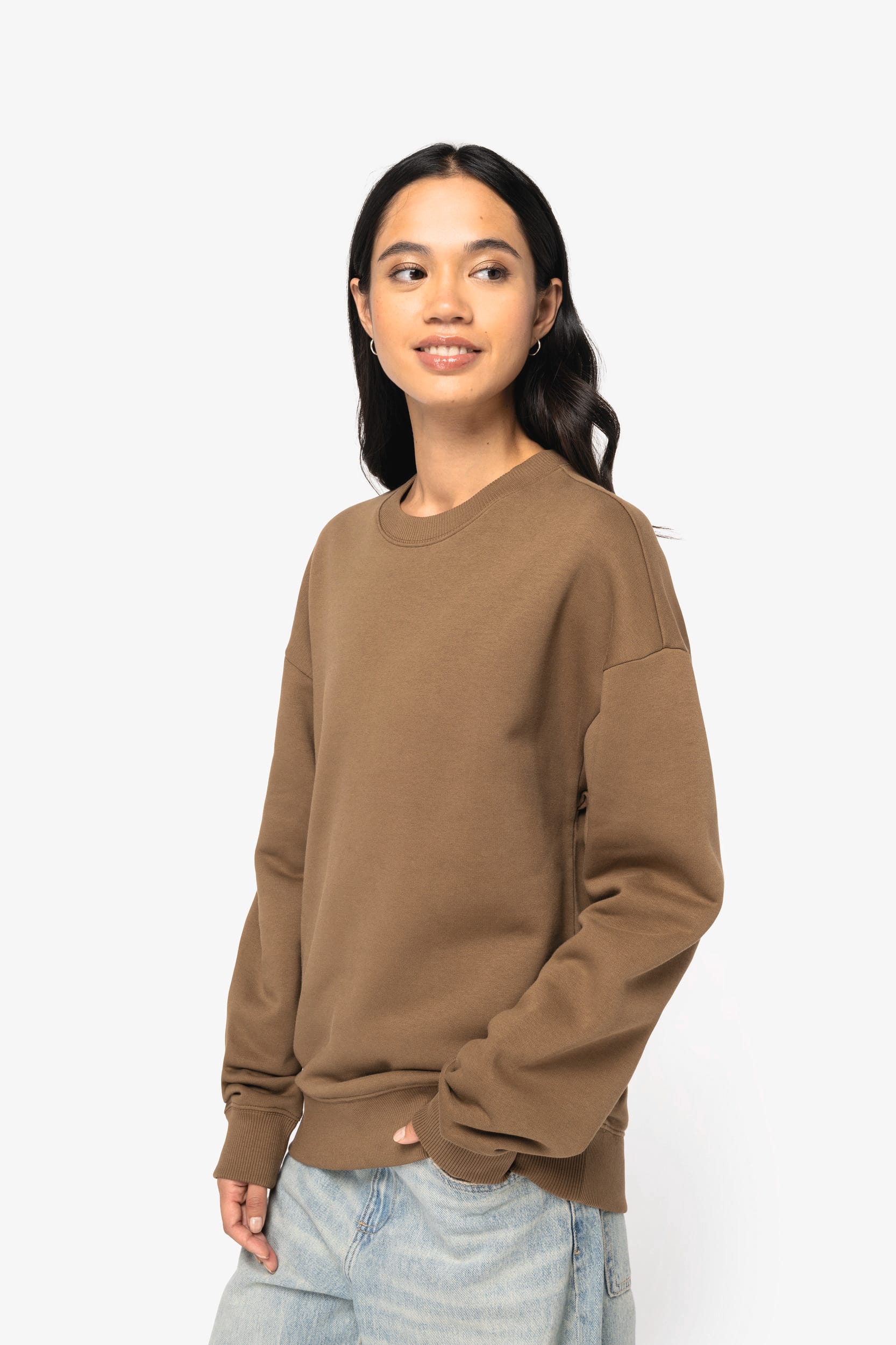 Sweatshirt Unisexe Éco-Responsable à Col Rond Oversized - NS407