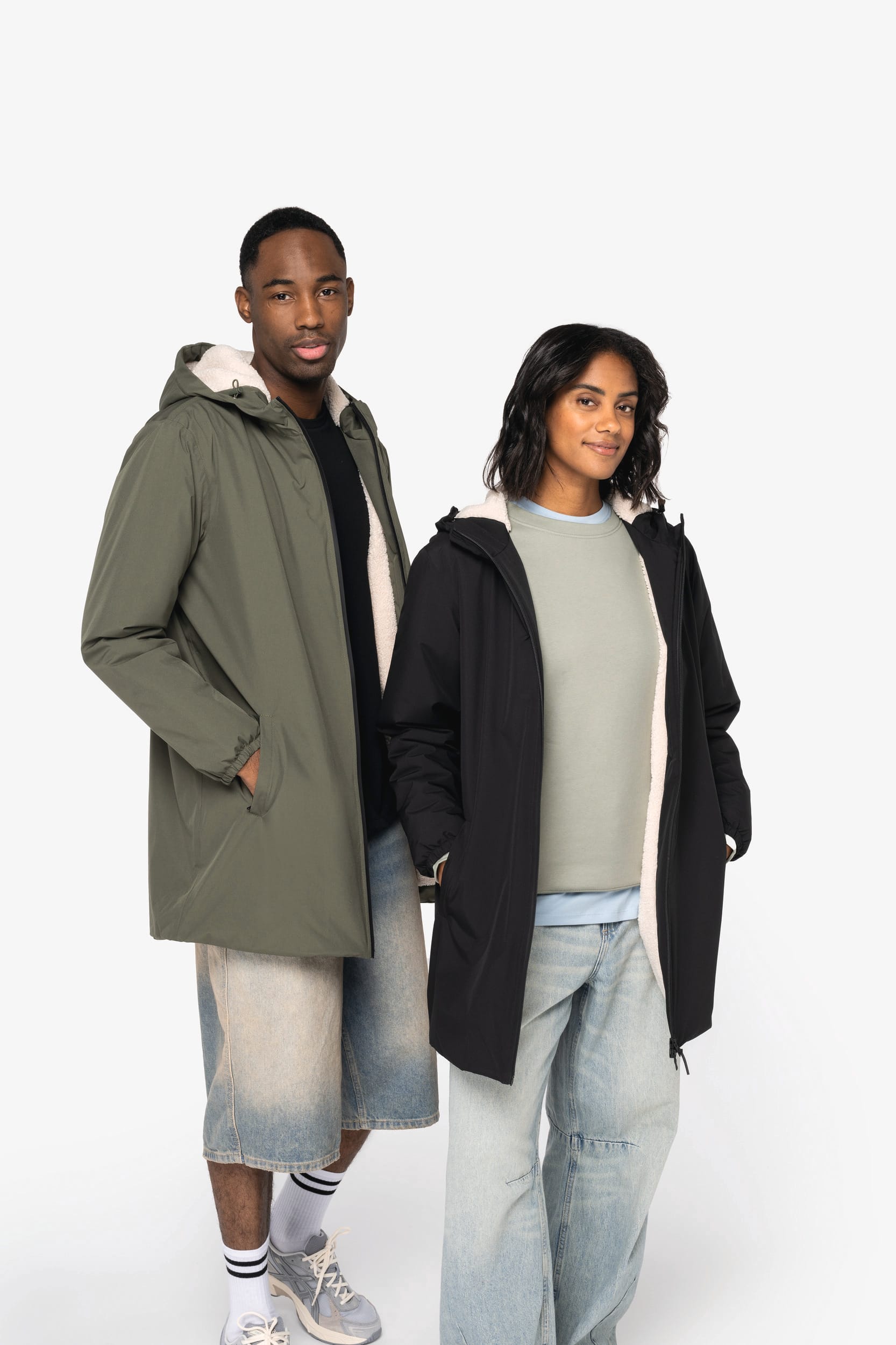 Unisex Waterproof Sherpa Jacket Recycled | Organic Blank