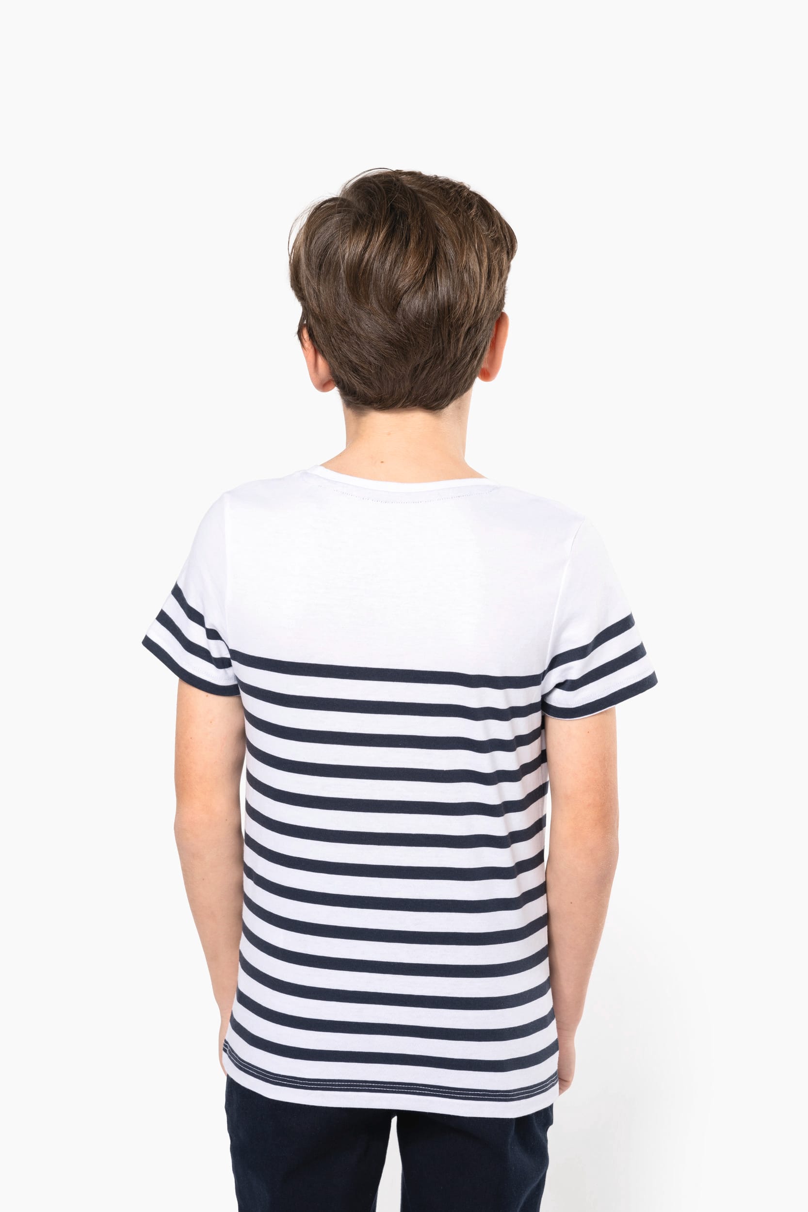 Kids' Organic Cotton Crew Neck Sailor T-shirt - K3035