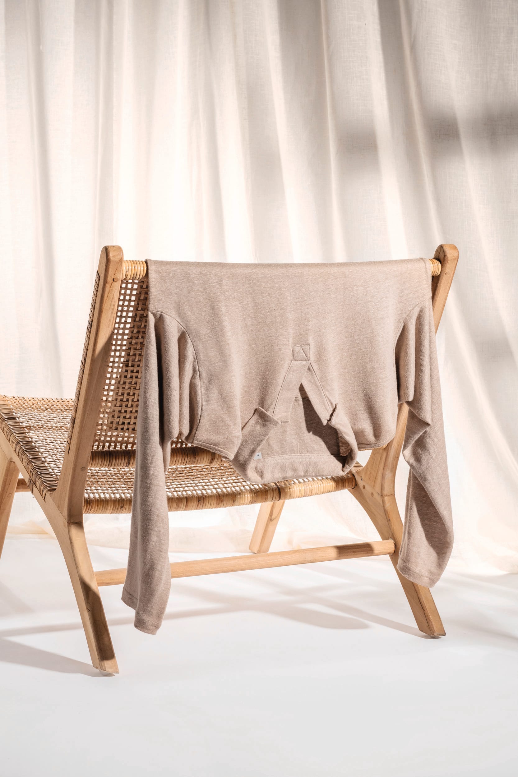 Spasso SP202 - Men’s Long Sleeve Linen Polo Shirt