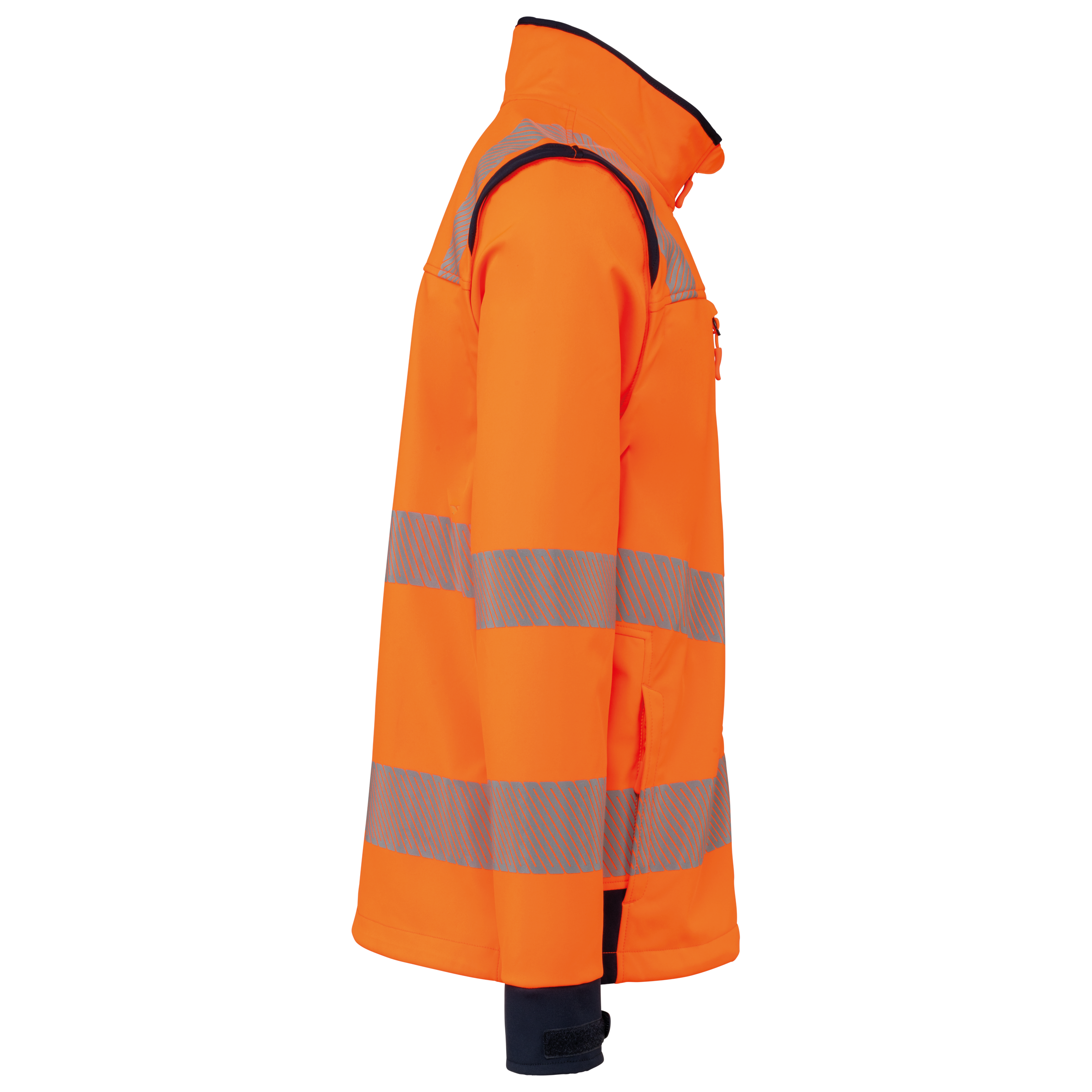 Recycled Safety Softshell Jacket, Detachable Sleeves | WK460