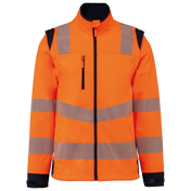 Recycled Safety Softshell Jacket, Detachable Sleeves | WK460