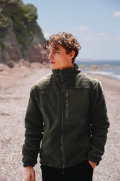 Sherpa Fleece Jacket with Funnel Neck in Recycled Polyester | FR854