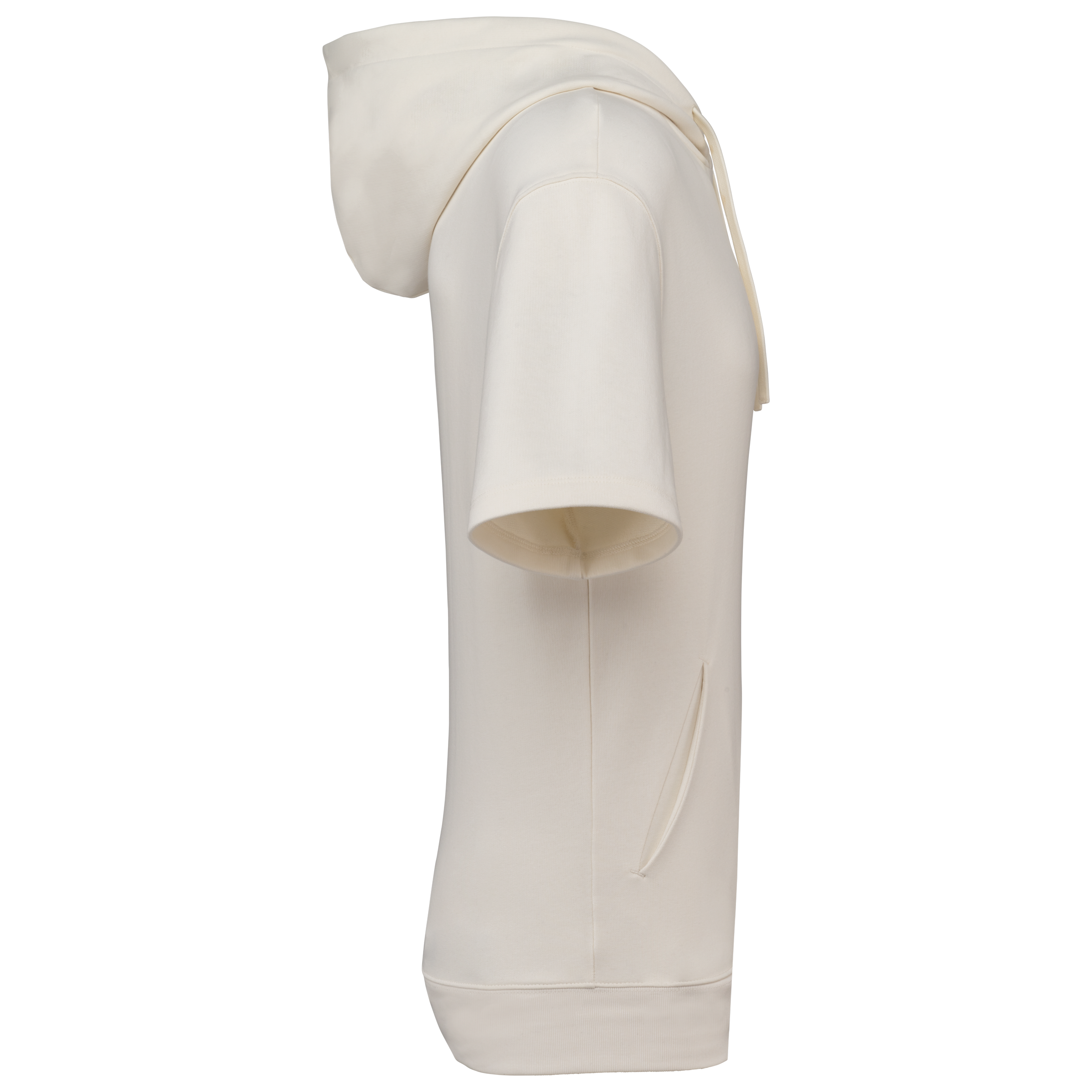 Sweat à Capuche à Manches Courtes Unisexe en Coton Bio – French Terry – 300 g/m² – NS406