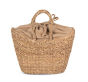 Bolso cesta de algas marinas en forma de media luna tejido a mano - 19 L | KINS137
