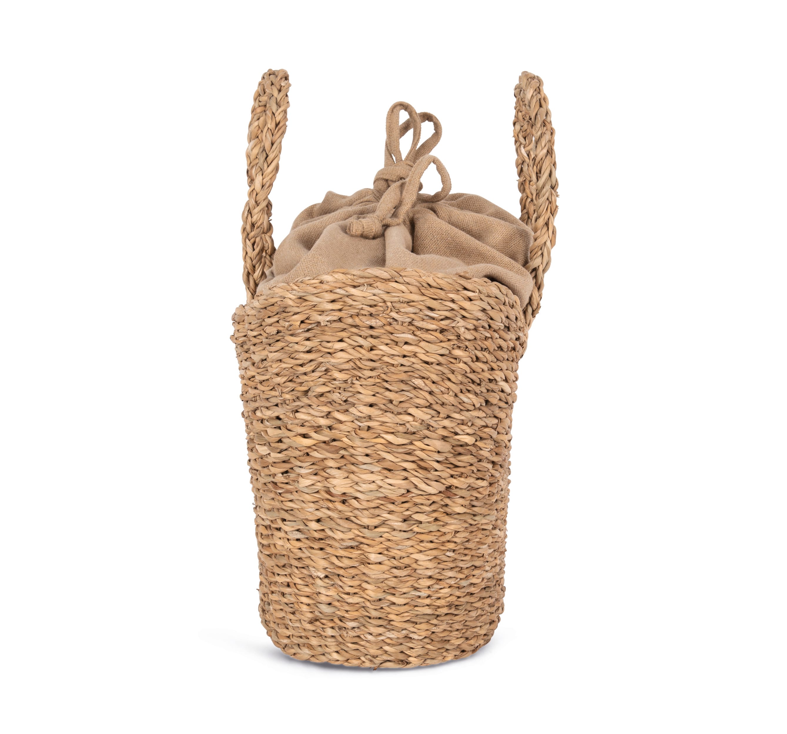 Bolso cesta de algas marinas en forma de media luna tejido a mano - 19 L | KINS137