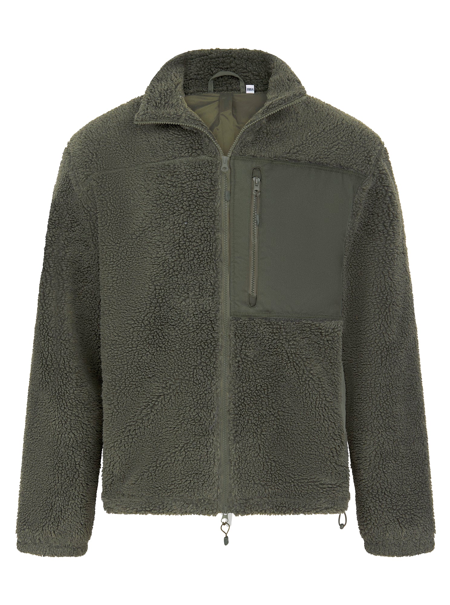 Sherpa Fleece Jacket with Funnel Neck in Recycled Polyester | FR854