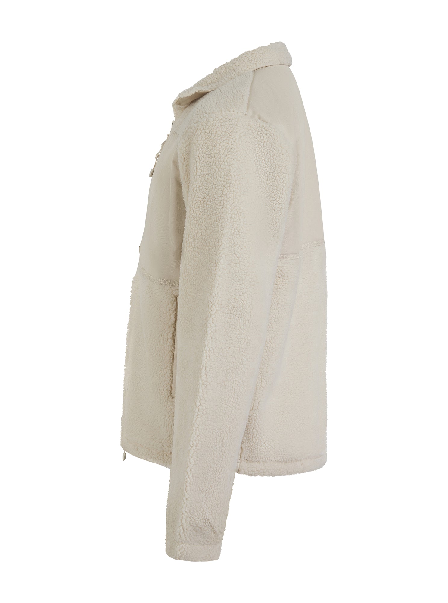 Sherpa Fleece Jacket with Funnel Neck in Recycled Polyester | FR854