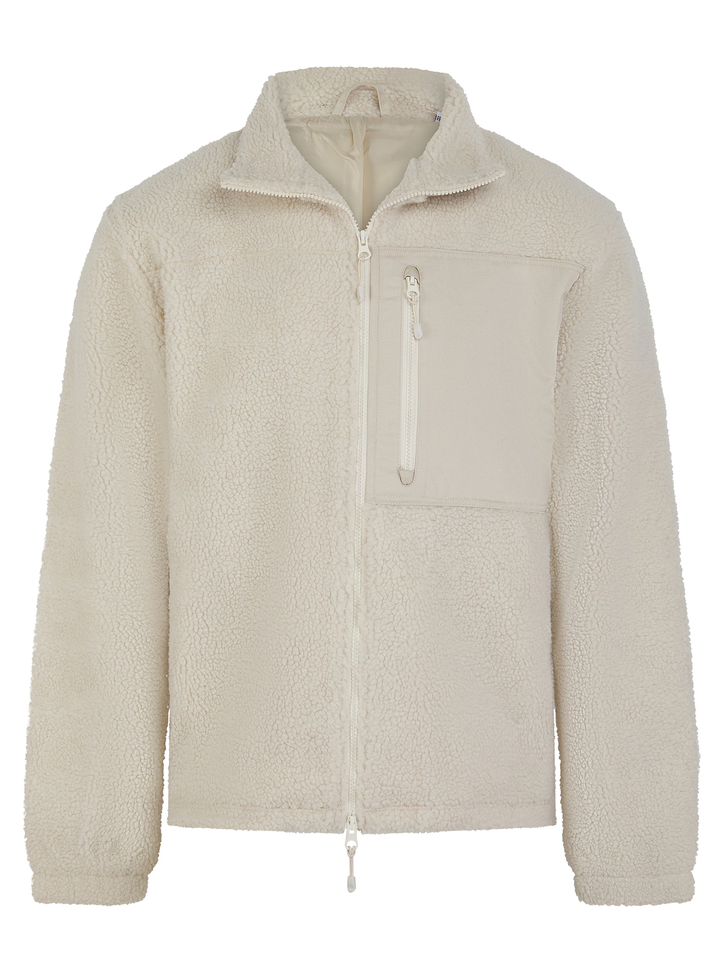 Sherpa Fleece Jacket with Funnel Neck in Recycled Polyester | FR854