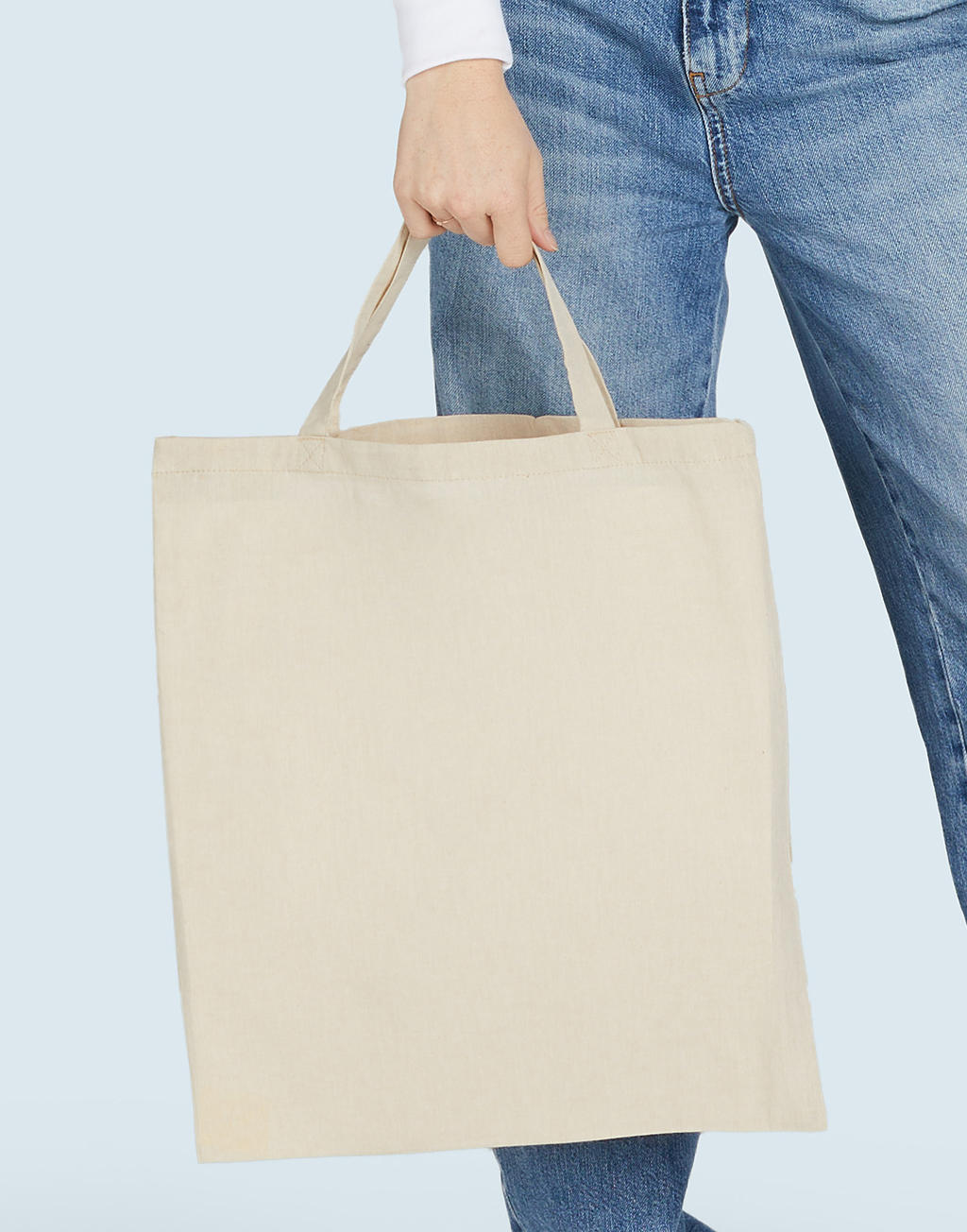 Recycled Cotton/Polyester Tote with Short Handles – 140 g/m² | 67257