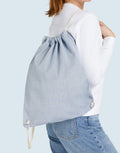 Rucksack mit Kordelzug aus recycelter Baumwolle/Polyester – Melierte Farben | 67757