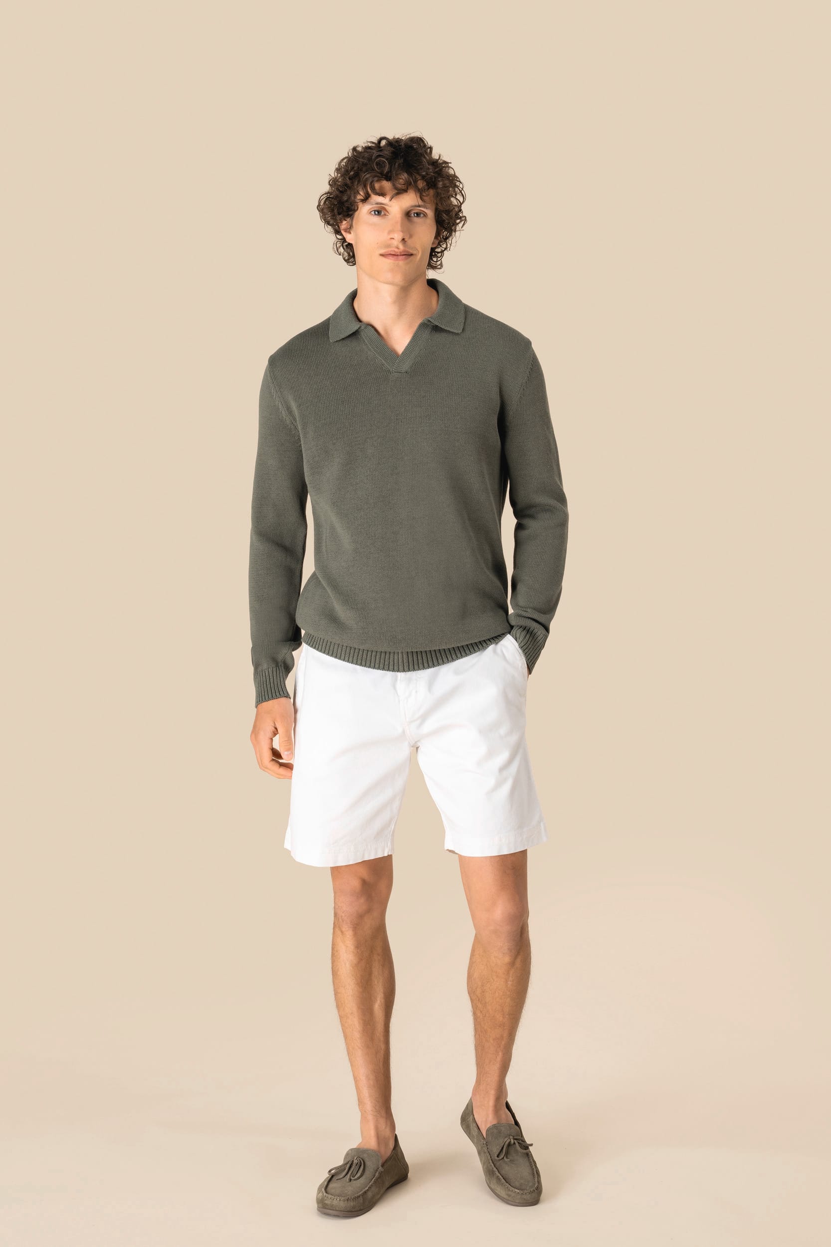 Spasso SP901 - Men's Jumper With Polo Collar