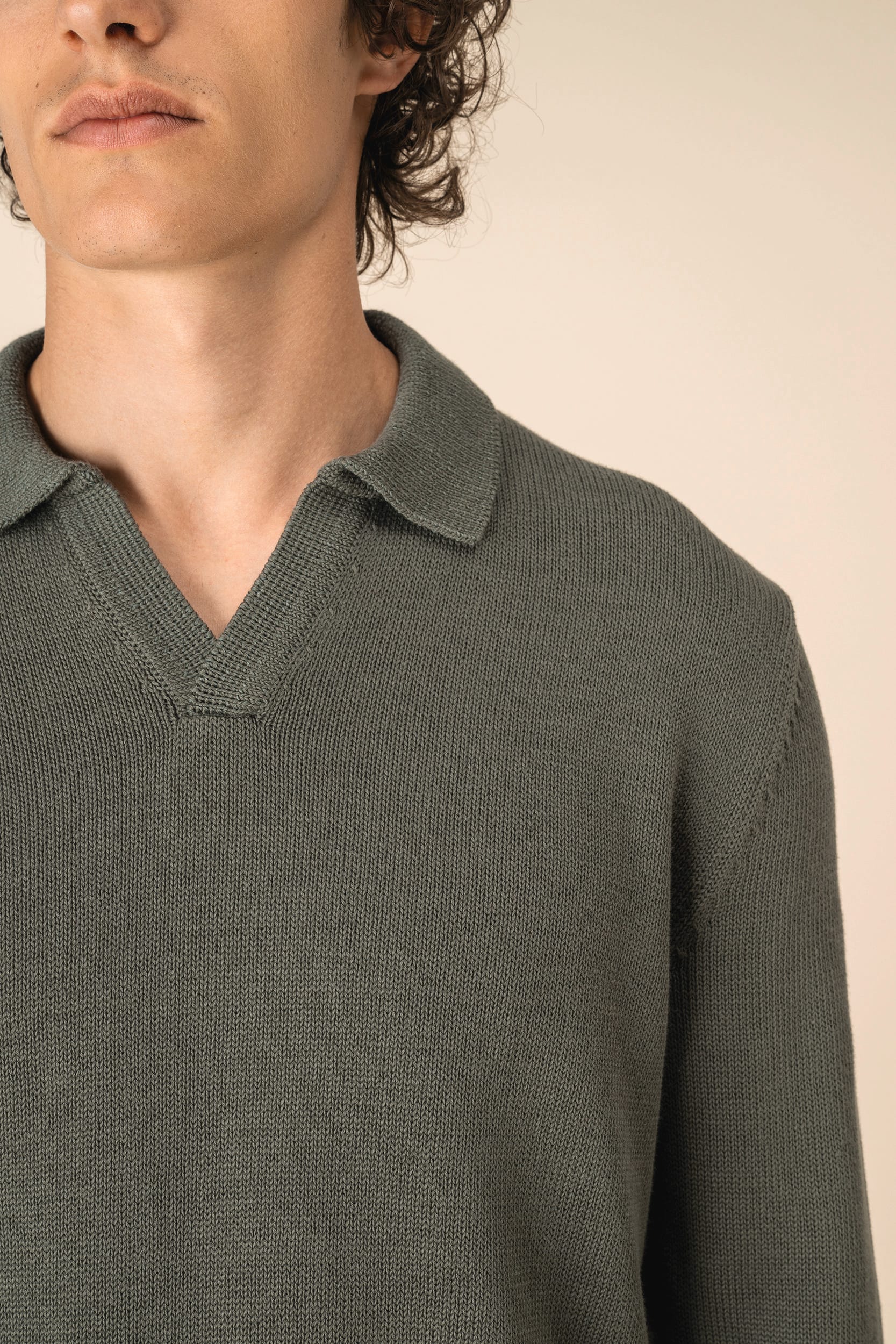 Spasso SP901 - Men's Jumper With Polo Collar