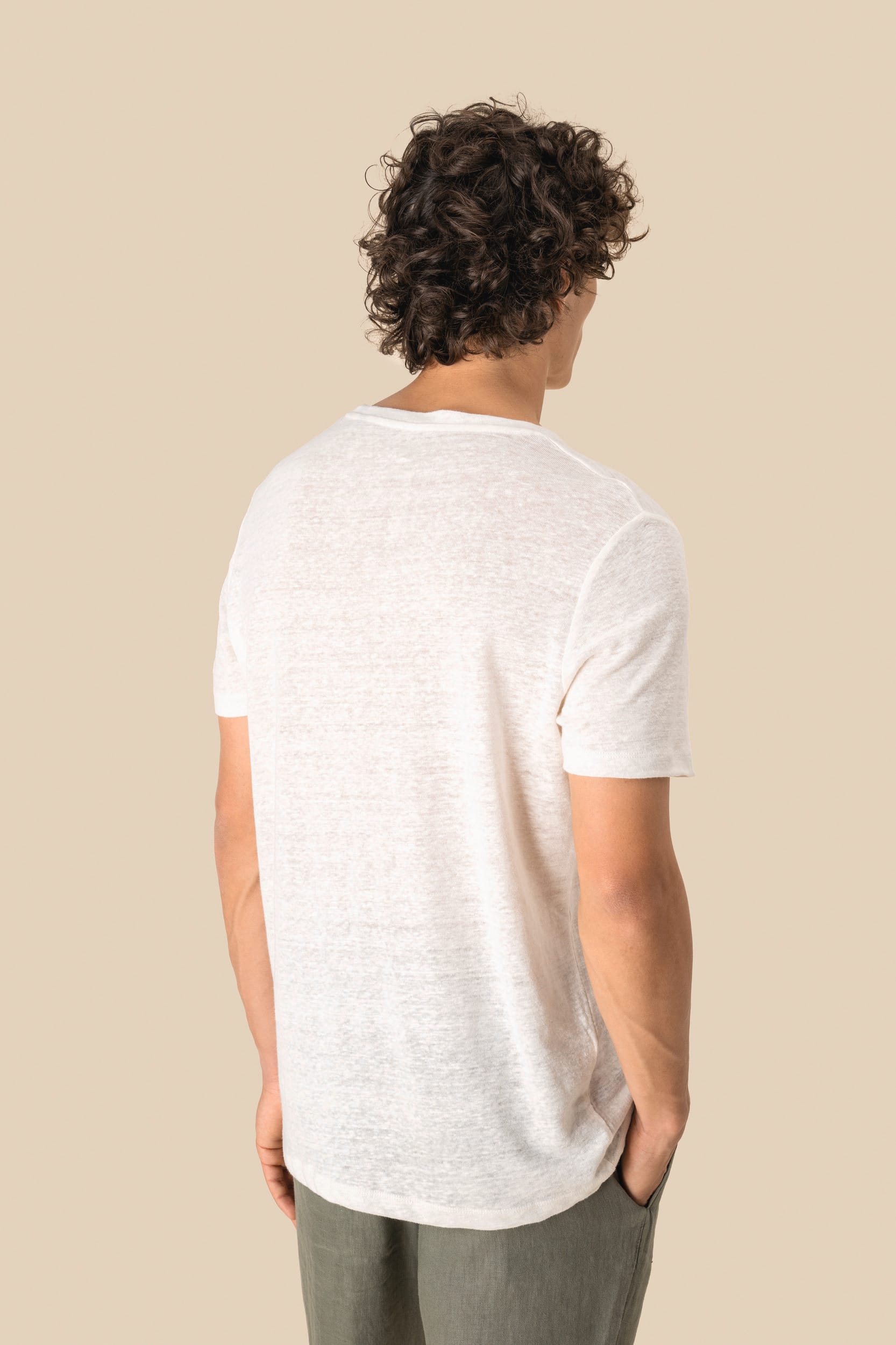 Spasso SP320 - Men's Linen T-shirt