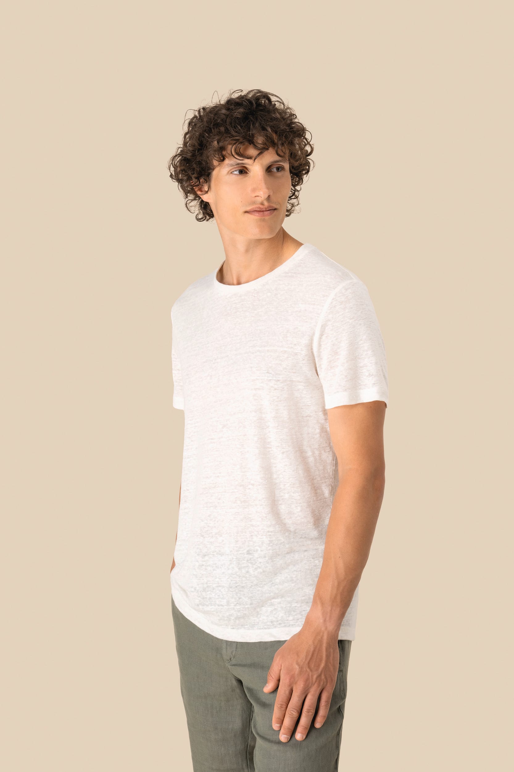 Spasso SP320 - Men's Linen T-shirt