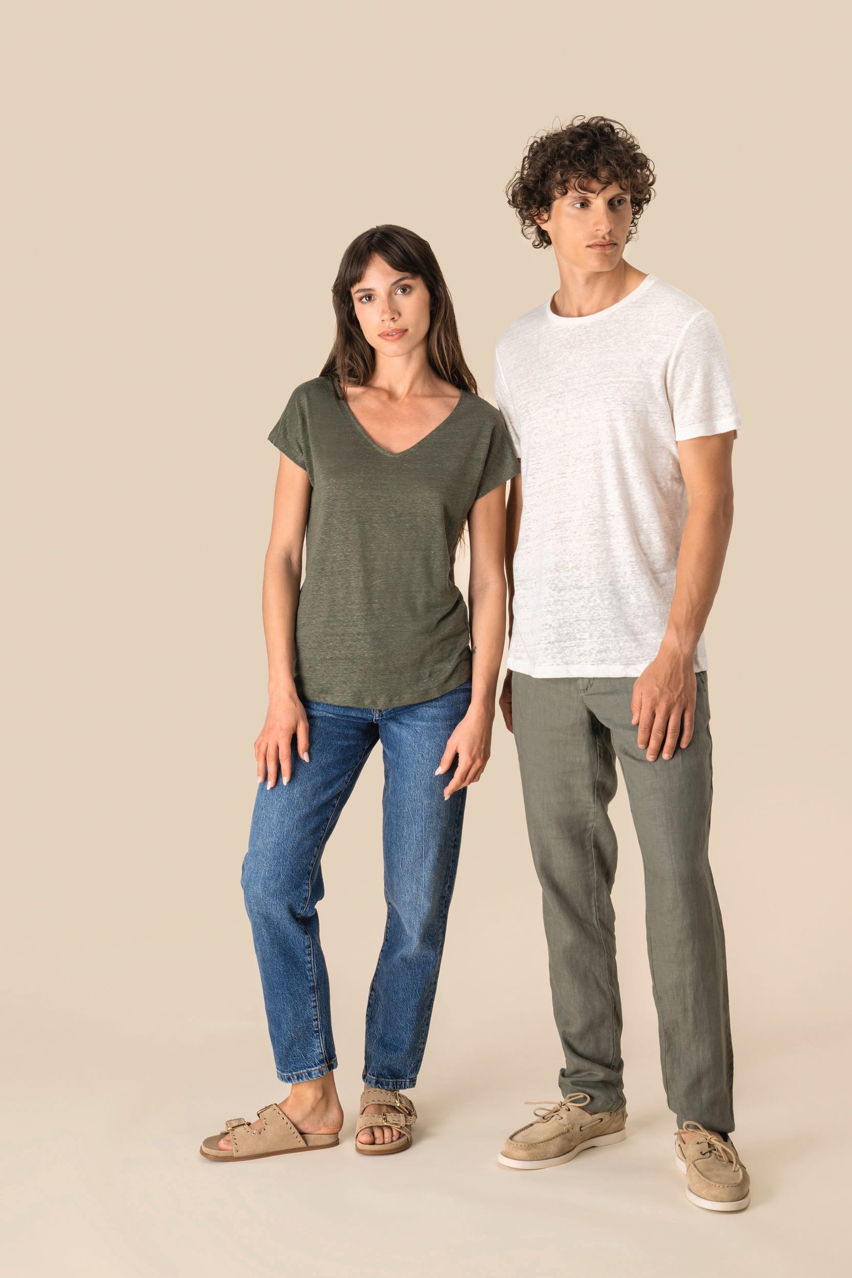 Spasso SP320 - Men's Linen T-shirt