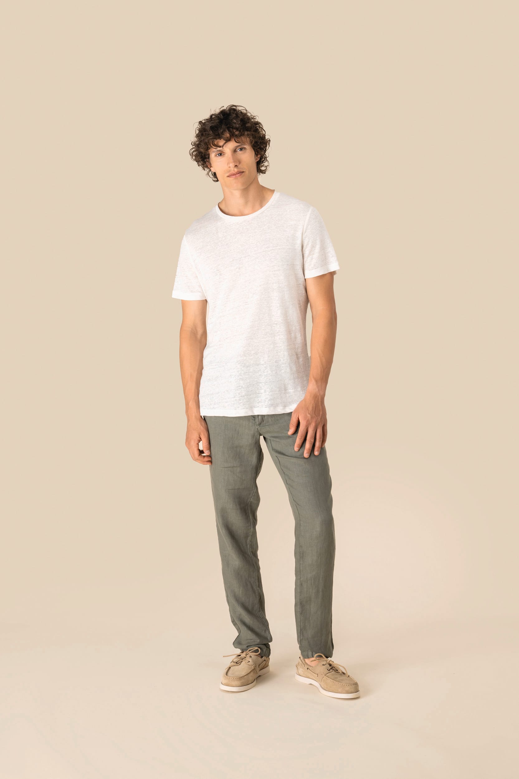 Spasso SP320 - Men's Linen T-shirt