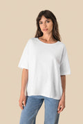 Damen Oversized Slub-T-Shirt | SP304