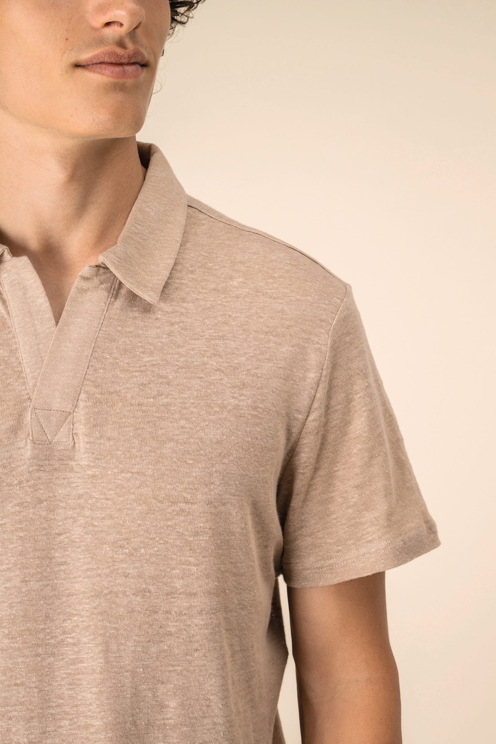 Spasso SP220 - Men’s Linen Polo Shirt