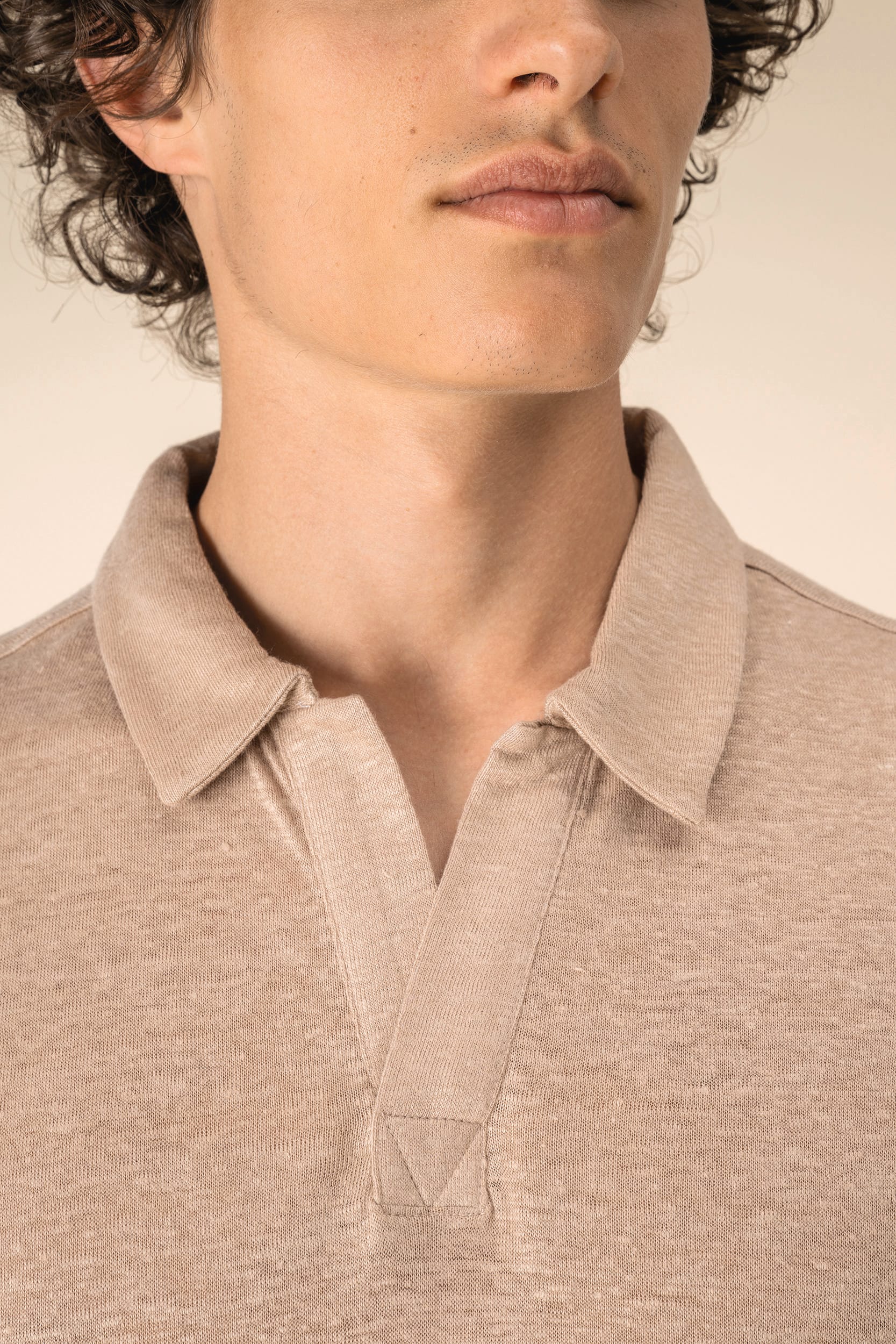 Spasso SP220 - Men’s Linen Polo Shirt