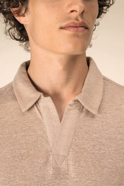 Spasso SP220 - Men’s Linen Polo Shirt