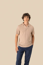 Spasso SP220 - Men’s Linen Polo Shirt