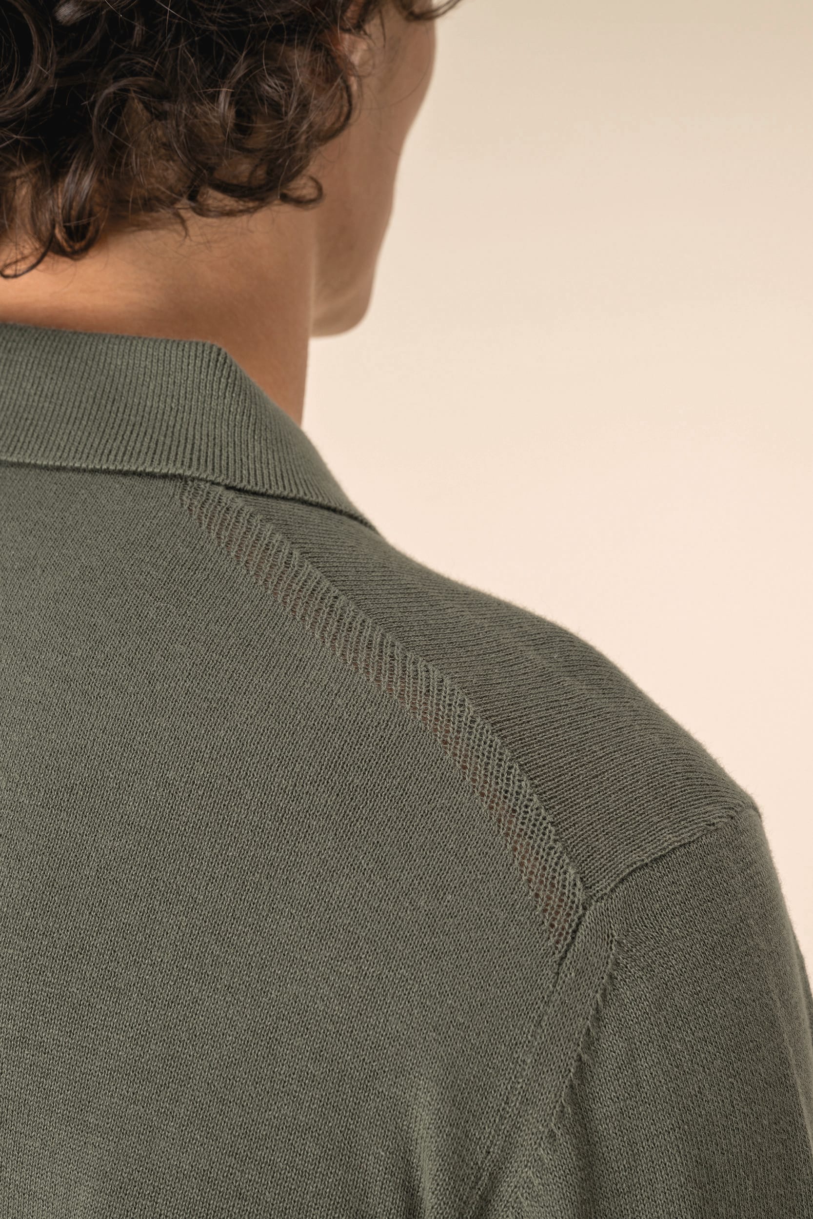 Men's Knit Polo Shirt Slim Fit | Organic Blank