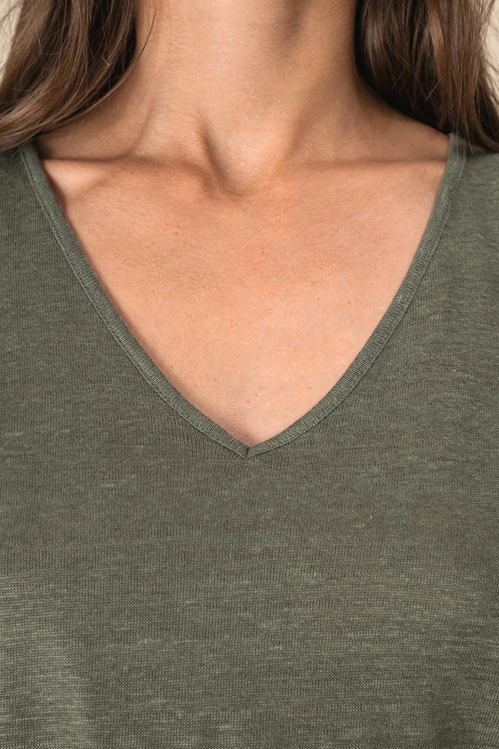 Spasso SP5004 - Ladie's Linen Knit Short-sleeved Jumpsuit