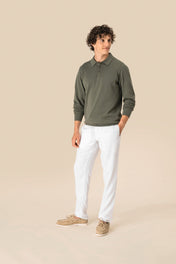 Spasso SP732 - Men's Linen Washed Effect Trousers