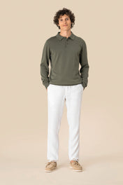 Spasso SP732 - Men's Linen Washed Effect Trousers