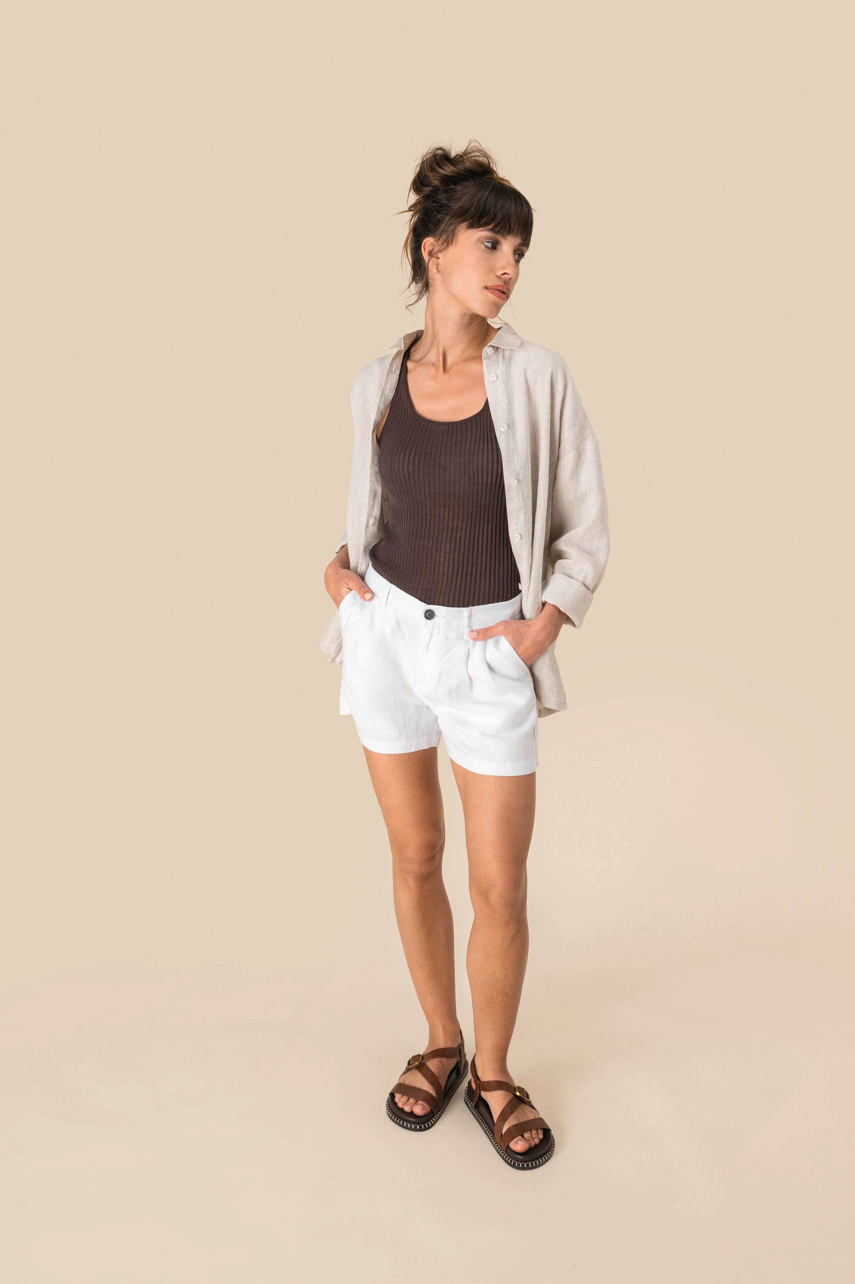 Spasso SP713 - Ladies' Linen Short