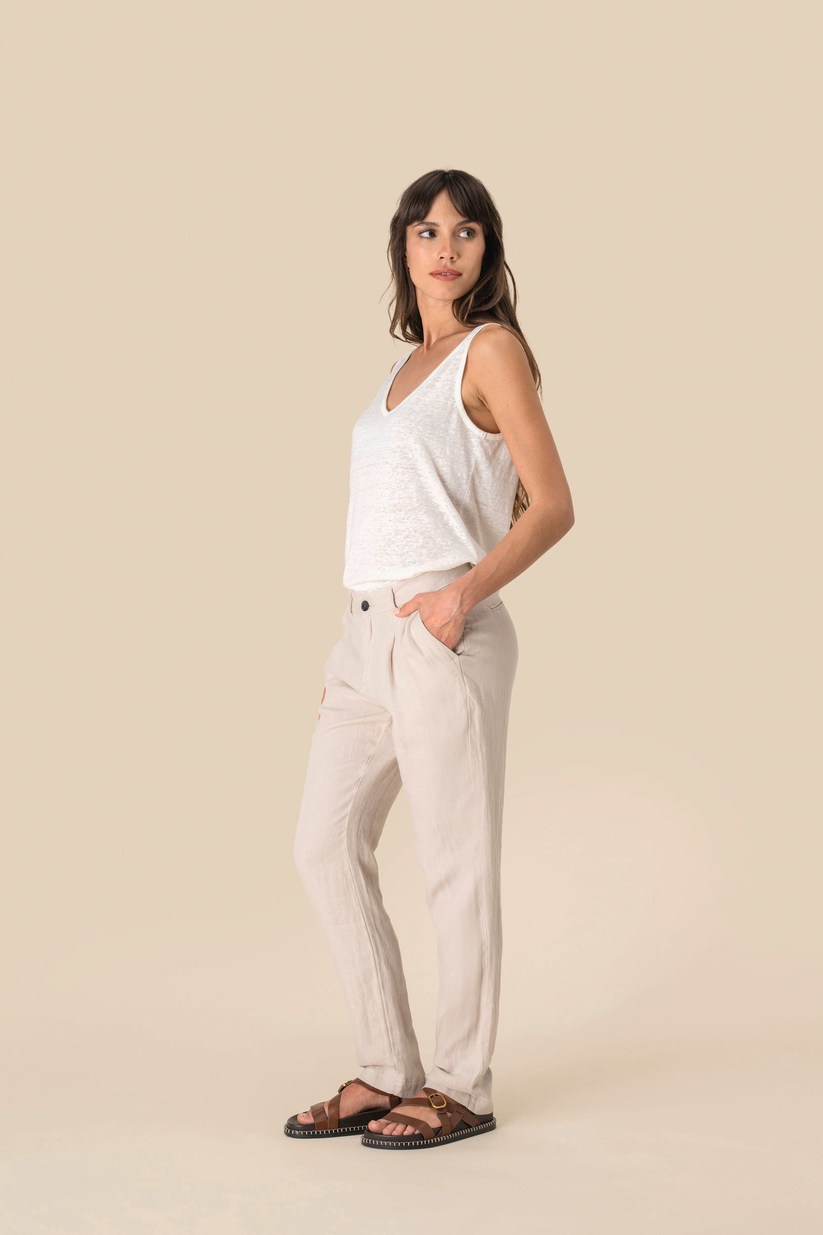 Spasso SP712 - Ladie's Linen Trousers