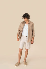 Spasso SP711 - Men's Linen Bermuda