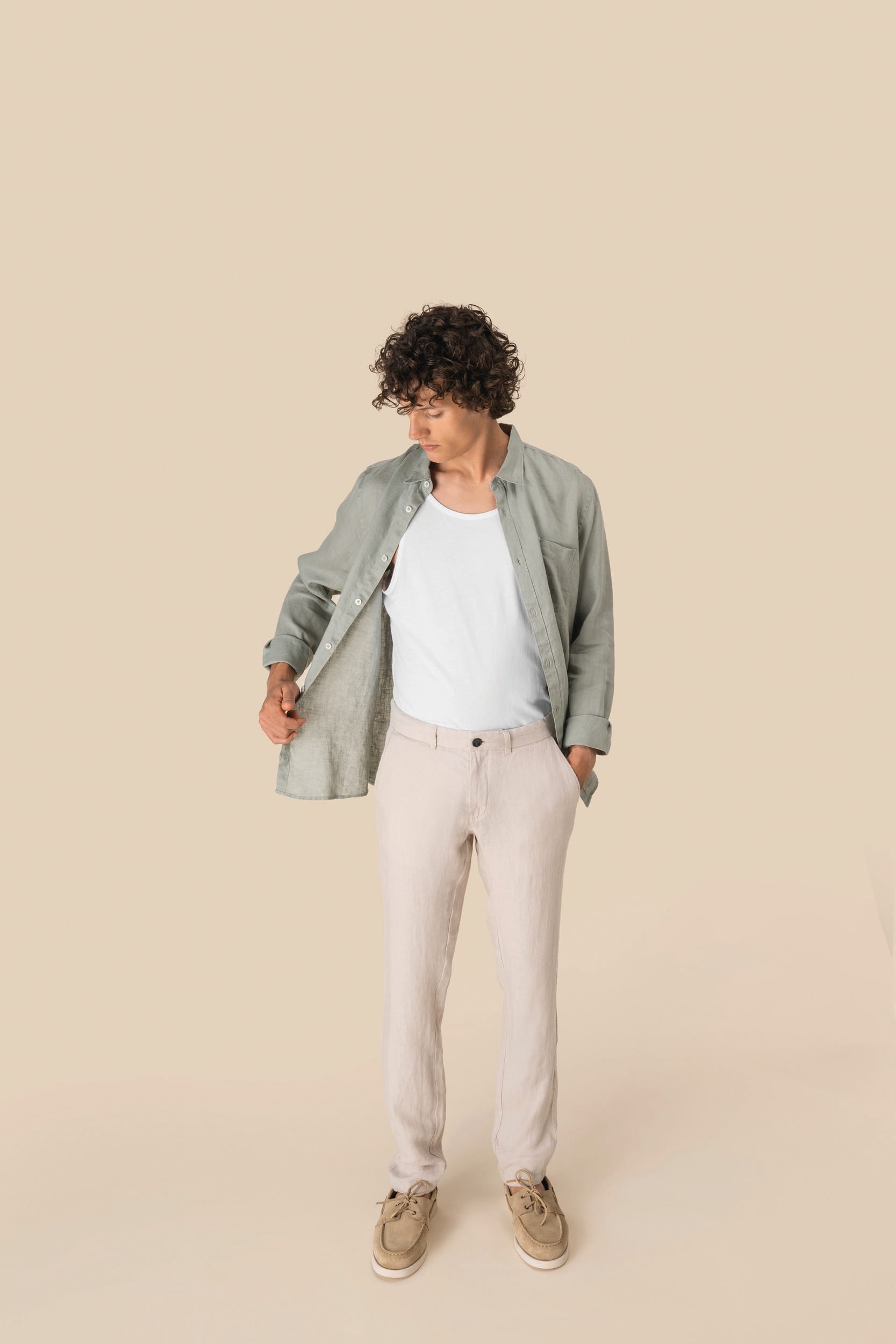 Spasso SP710 - Men's Linen Trousers