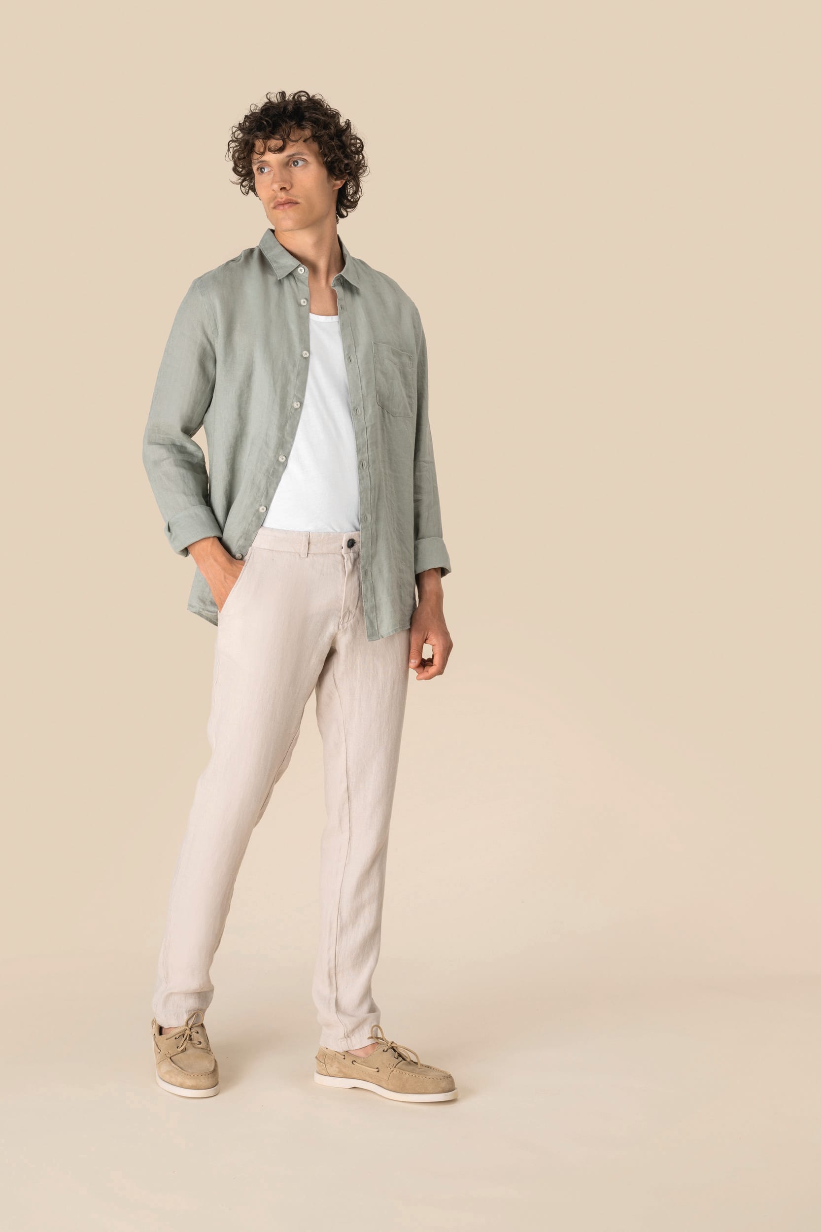 Spasso SP710 - Men's Linen Trousers