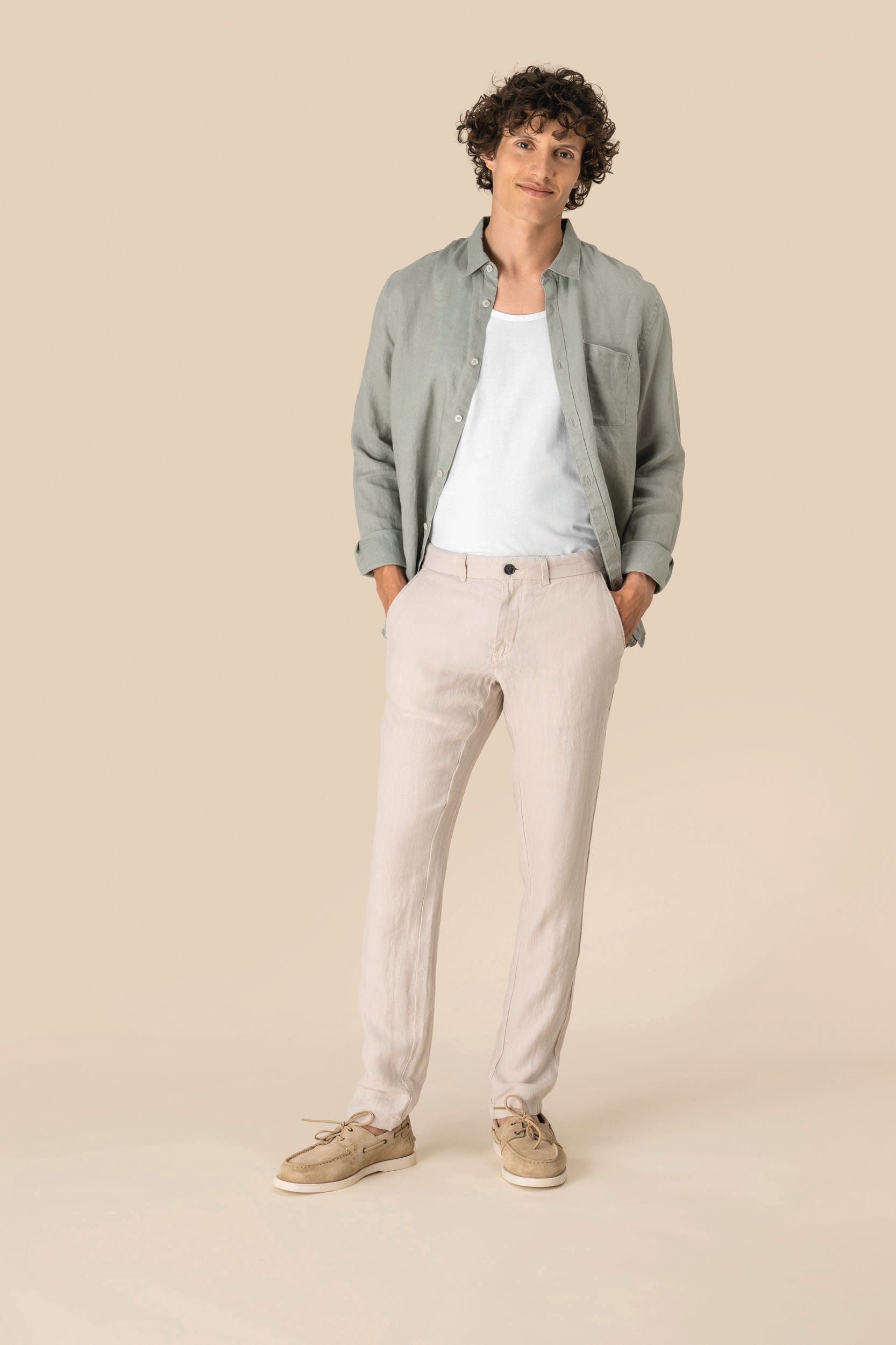 Spasso SP710 - Men's Linen Trousers