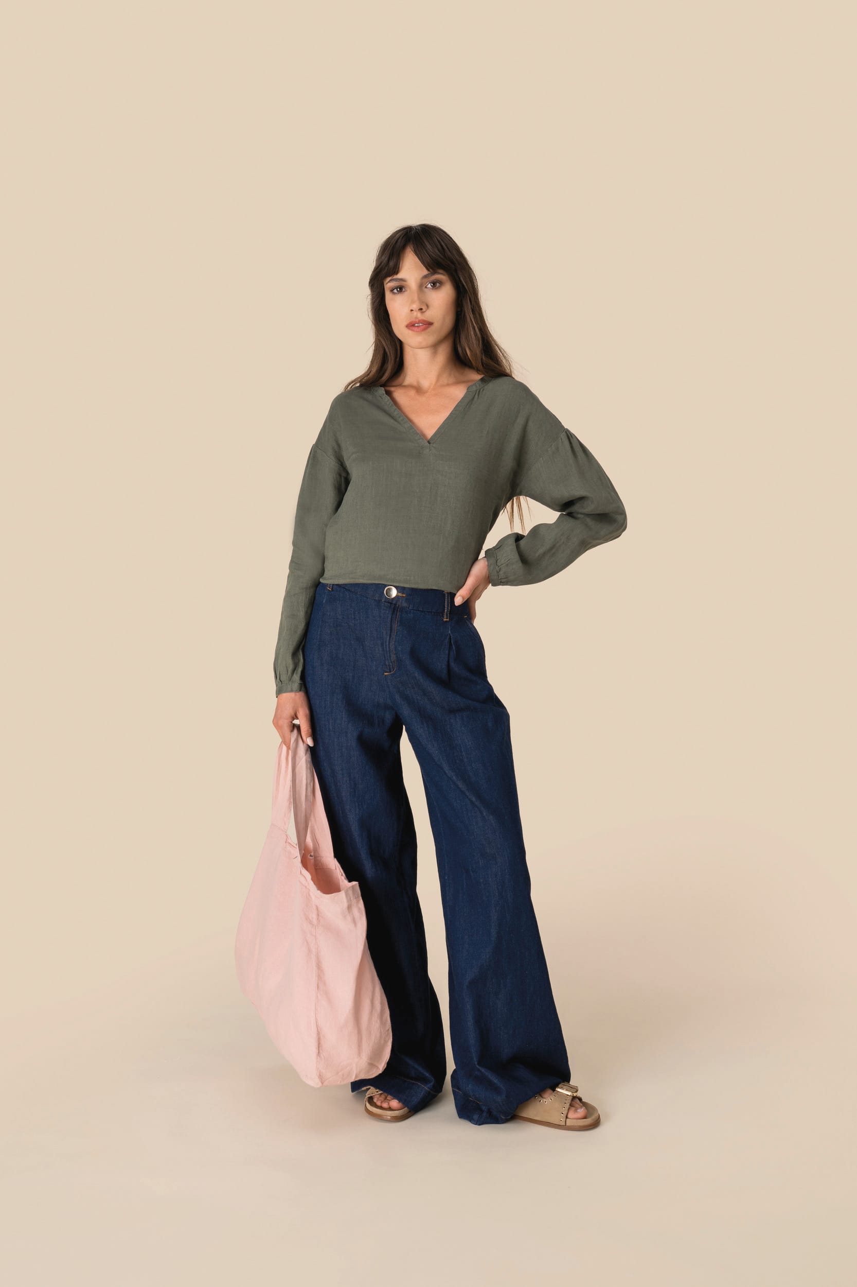 Spasso SP524 - Ladies' Linen Blouse