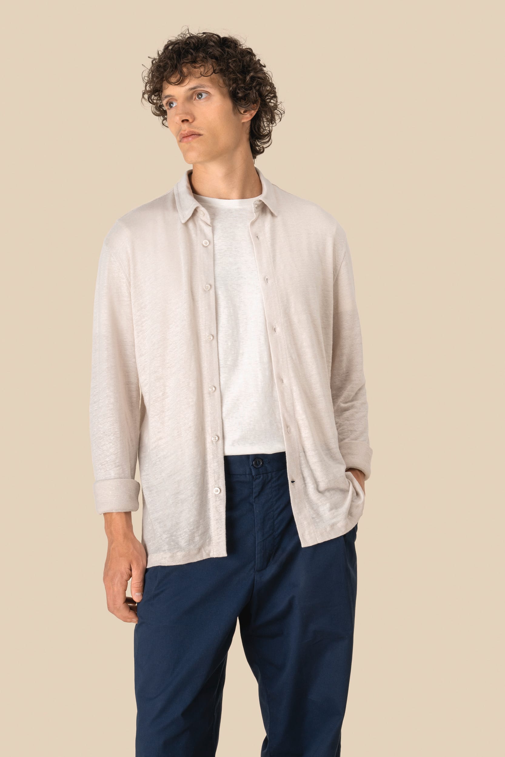 Spasso SP518 - Men's Linen Shirt