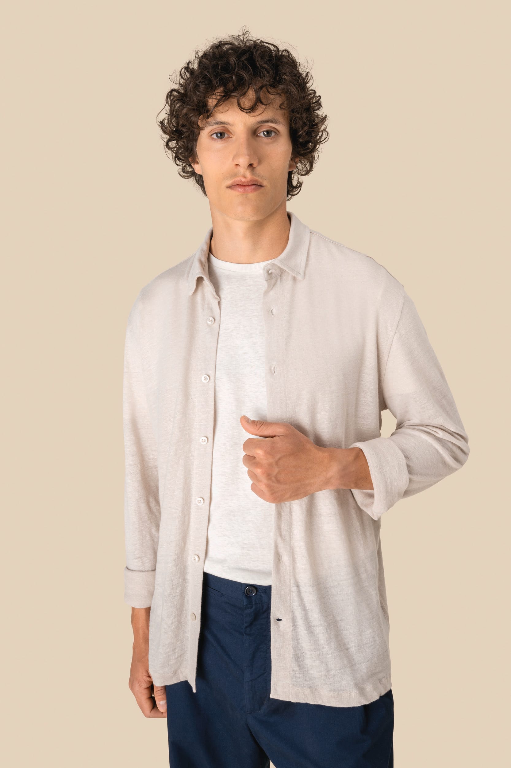 Spasso SP518 - Men's Linen Shirt