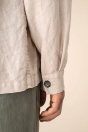 Spasso SP516 - Men's Linen Washed Effect Overshirt