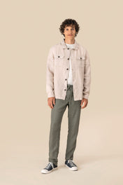 Spasso SP516 - Men's Linen Washed Effect Overshirt