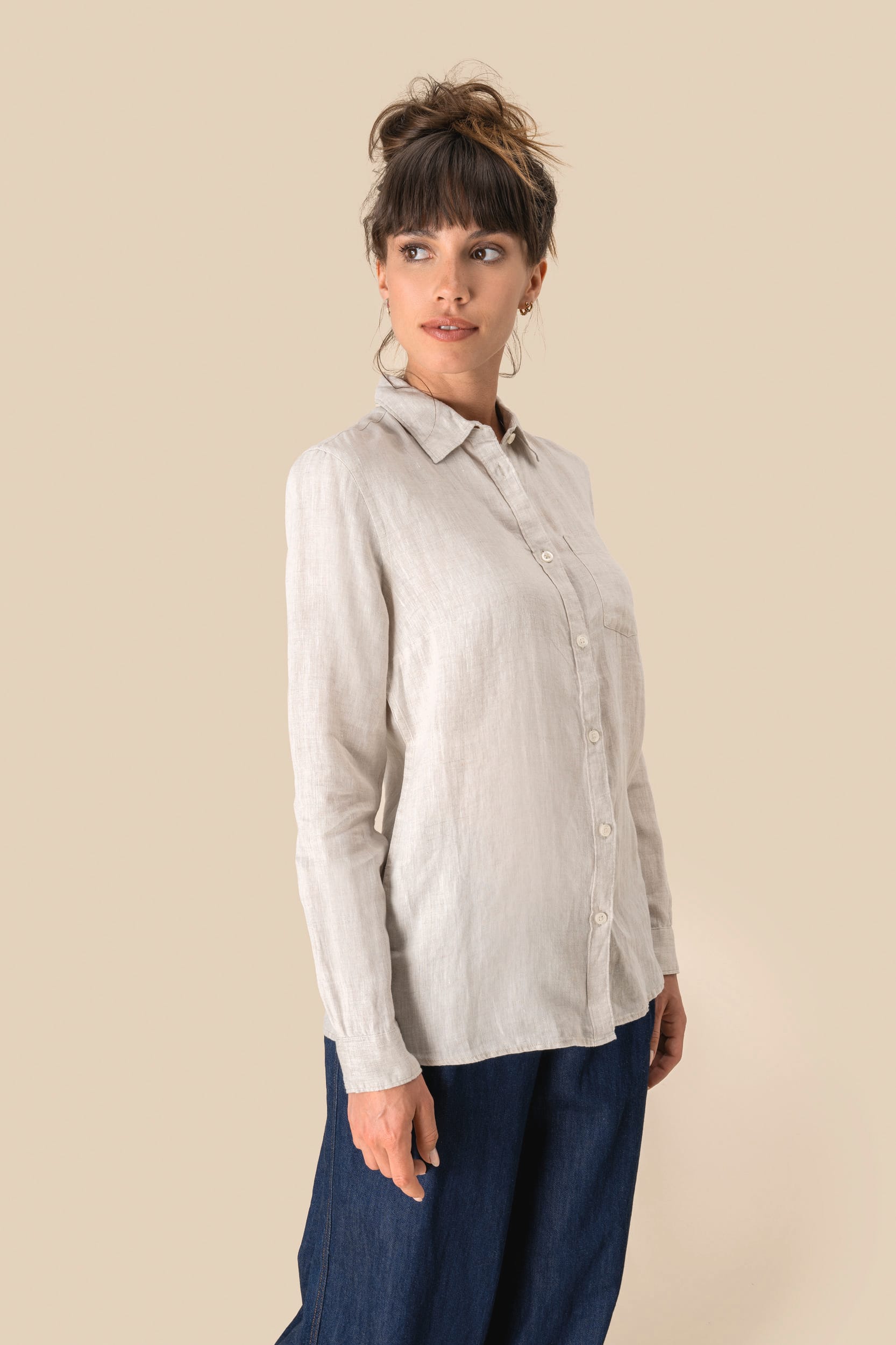 Spasso SP505 - Ladies’ Linen Shirt