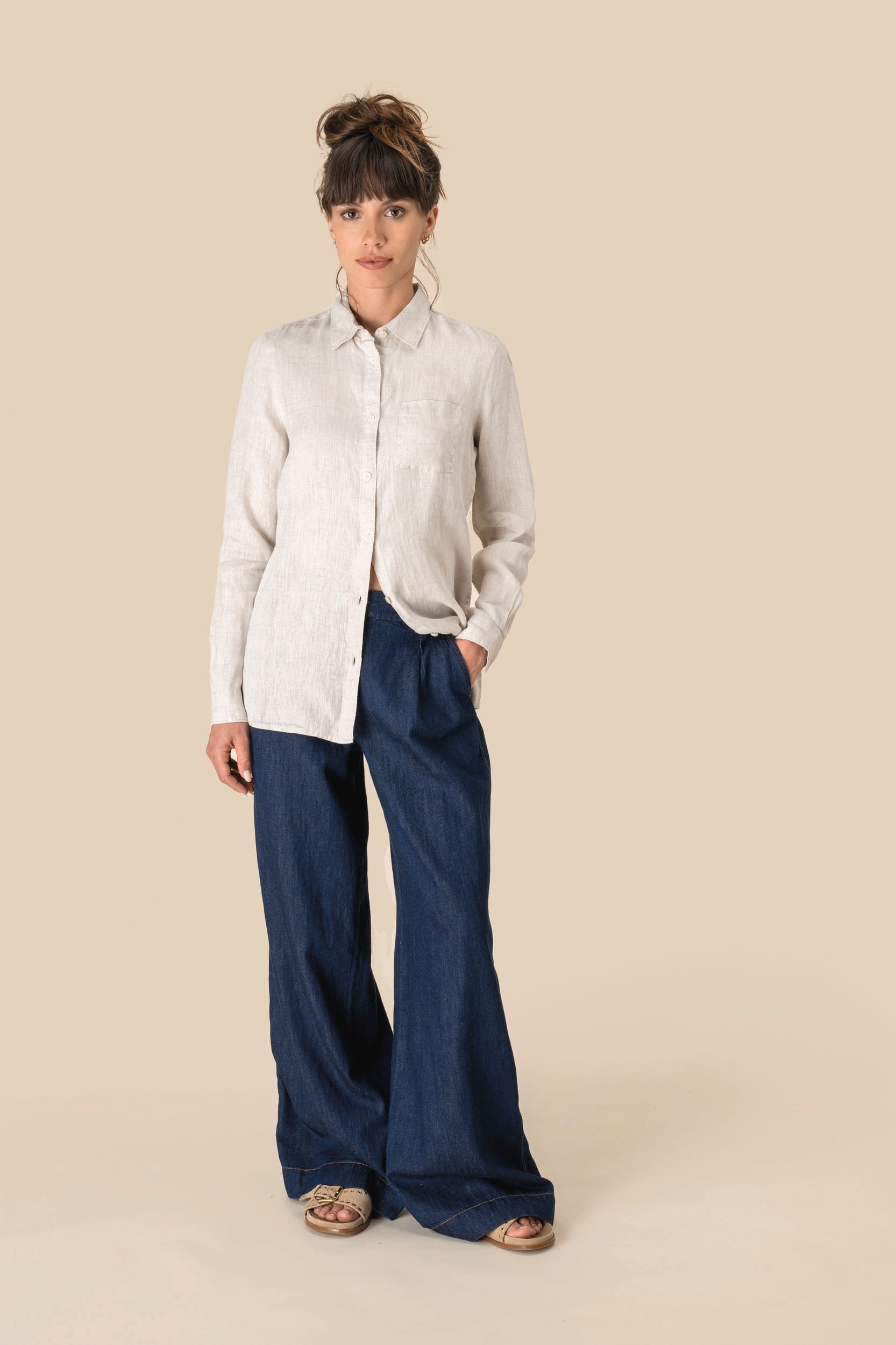 Spasso SP505 - Ladies’ Linen Shirt